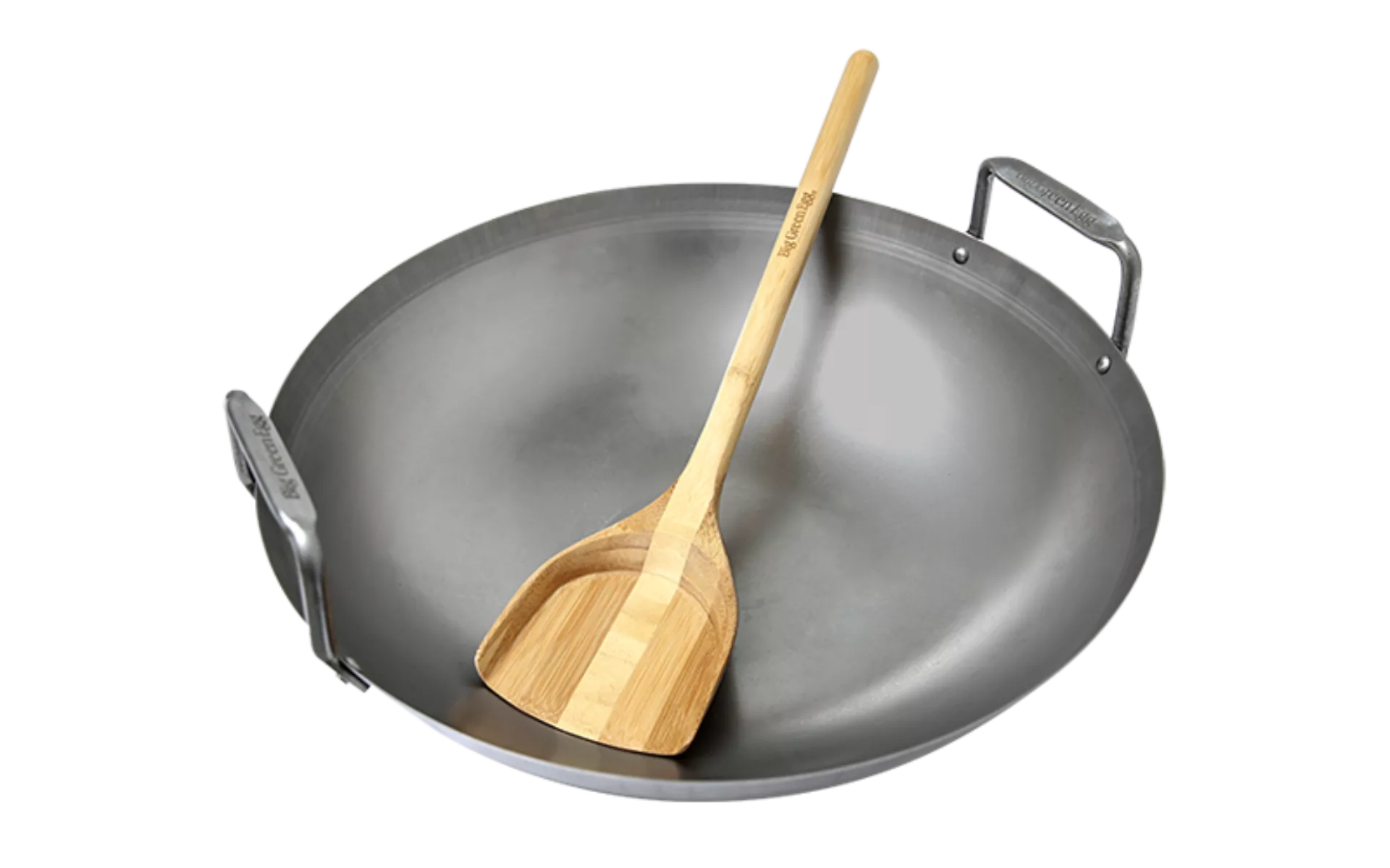 Carbon steel grill wok bamboo spatle 800x500