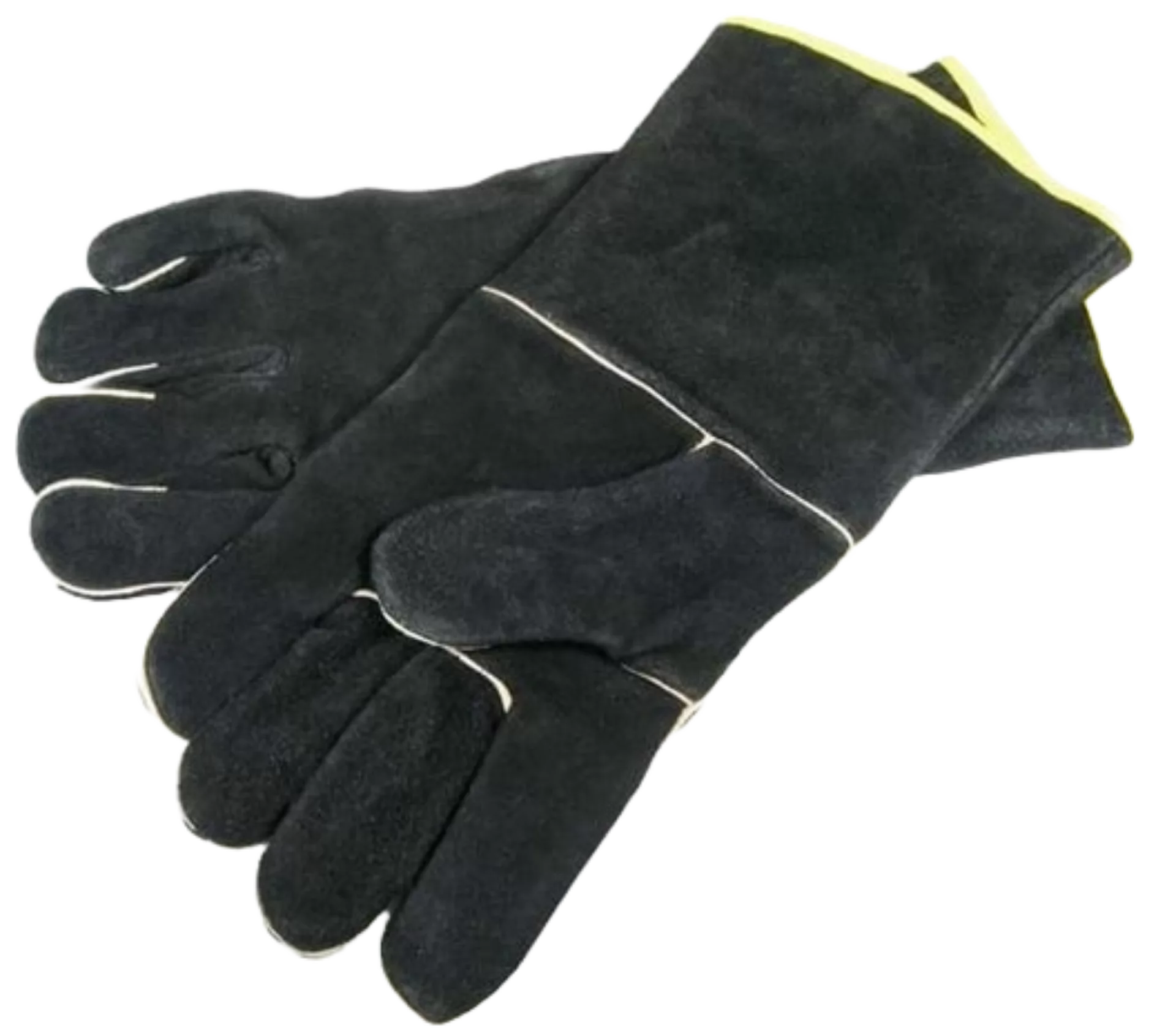 Zwart lederen BBQ handschoenen